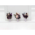 Purple, Lilac, Gold & Beige Wedding Boutonnieres for Prom and Wedding