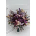 Wedding Bouquets in Purple, Gold & Beige | Cascading Bridal & Bridesmaid Faux Bouquets