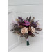 Purple, Lilac, Gold & Beige Bridal Bouquet – Elegant Faux Wedding Flowers