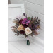 Wedding Bouquets in Purple, Gold & Beige | Cascading Bridal & Bridesmaid Faux Bouquets
