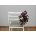 Purple, Lilac, Gold & Beige Chair Aisle Flowers for Wedding Ceremony