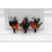 Black & Orange Gothic Wedding Boutonnieres for Groom and Groomsmen