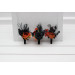 Black & Orange Gothic Wedding Boutonnieres for Groom and Groomsmen
