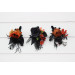 Black & Orange Gothic Wedding Boutonnieres for Groom and Groomsmen
