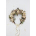 Ivory & Sage Green Boho Flower Crown for Romantic Bridal Hairstyles