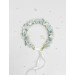 Dusty Blue, White & Ivory Flower Crown for Flower Girl Hairstyles