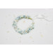 Dusty Blue, White & Ivory Flower Crown for Flower Girl Hairstyles