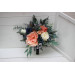 Bridal and Bridesmaid Wedding Bouquets in Navy Blue, Coral & Ivory