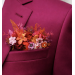Orange, Magenta, Pink & Red Wedding Boutonnieres in Regular and Pocket Styles