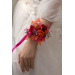 Orange, Magenta, Pink & Red Floral Wrist Corsage for Weddings
