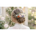 Flower Comb in Peach, Dusty Blue, Ivory & Orange | Wedding Hair Accessories | Wildflower Bridal Floral Comb