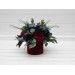 Jewel Tone Wedding Centerpiece in Navy Blue, Magenta, Fuchsia, Purple & Emerald Green