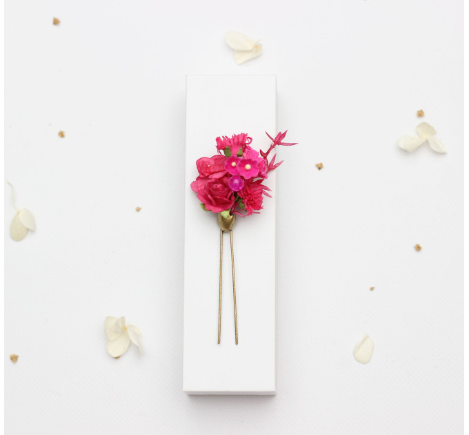 Mix and Match Wildflower Hair Pins for Bridal and Bridesmaid Hairstyles