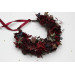 Burgundy & Blue Berry Flower Crown for Bridal Hairstyles