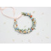 Peach, Dusty Blue & Ivory Flower Crown for Flower Girl Hairstyles