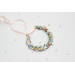 Peach, Dusty Blue & Ivory Flower Crown for Flower Girl Hairstyles