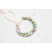 Peach, Dusty Blue & Ivory Flower Crown for Flower Girl Hairstyles