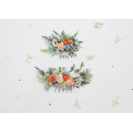 Peach, Dusty Blue & Ivory Floral Hair Combs for Wedding Hairstyles