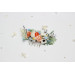 Peach, Dusty Blue & Ivory Floral Hair Combs for Wedding Hairstyles