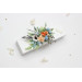 Peach, Dusty Blue & Ivory Floral Hair Combs for Wedding Hairstyles
