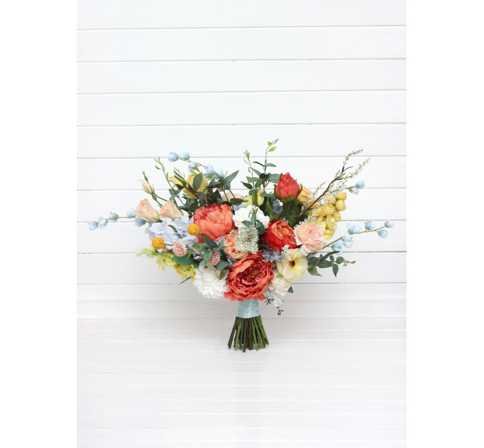 Bright Colorful Wildflower Bridal Bouquet for Summer Wedding Styling