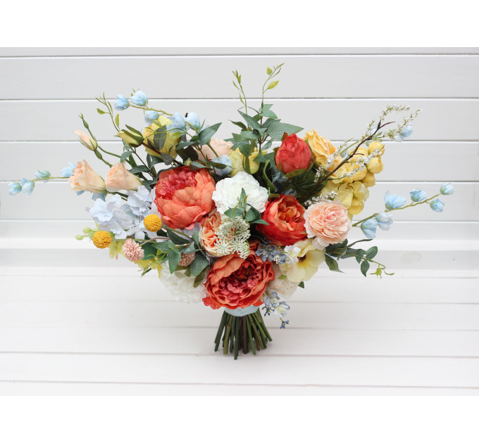 Bright Colorful Wildflower Bridal Bouquet for Summer Wedding Styling