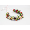 Colorful Wildflower Flower Crown for Bridal and Festival Hairstyles