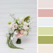 Bridal and Bridesmaid Bouquets in Blush Pink, Ivory & Soft Olive Green