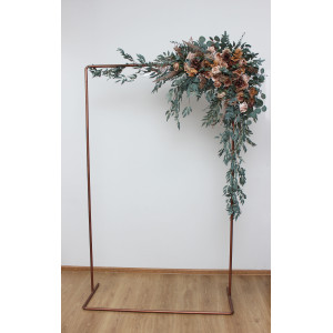 Beige brown eucalyptus greenery archway flowers.  Arbor flowers. Floral archway. Faux flowers for wedding arch. 0507