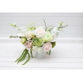 Blush Pink, Ivory & Soft Olive Green Wedding Centerpiece