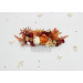 Rust, Cream & Burgundy Floral Hair Comb for Bridal Hairstyles