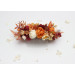 Rust, Cream & Burgundy Floral Hair Comb for Bridal Hairstyles