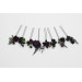 Gothic Hair Pins in Purple & Black for Bridal Hairstyles
