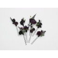 Gothic Hair Pins in Purple & Black for Bridal Hairstyles