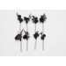 Gothic Hair Pins in Purple & Black for Bridal Hairstyles