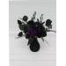 Gothic Vase Bouquet in Black & Purple