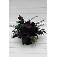 Black & Purple Gothic Wedding Centerpiece 5411