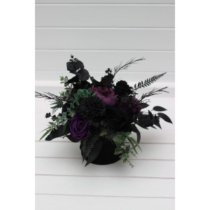 Black & Purple Gothic Wedding Centerpiece 5411
