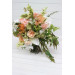 Peach, Yellow, White & Dusty Olive Asymmetrical Bridal Bouquet