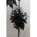 Gothic Flower Arch in Deep Purple, Black & Dark Green – Dramatic Faux Wedding Arbor Arrangement
