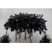 Gothic Flower Arch in Deep Purple, Black & Dark Green – Dramatic Faux Wedding Arbor Arrangement