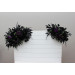 Gothic Flower Arch in Deep Purple, Black & Dark Green – Dramatic Faux Wedding Arbor Arrangement