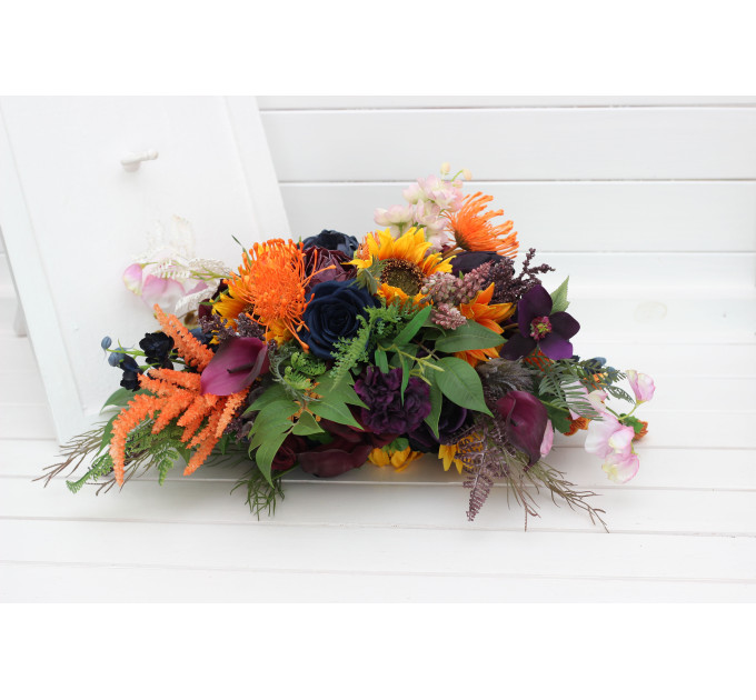 Bright Sunflower and Calla Lily Bridal Bouquet for Colorful Weddings