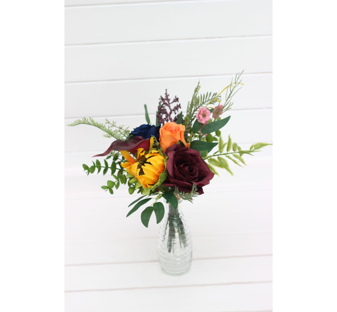 Bright Sunflower Mini Bouquet for Wedding Table and Vase Decor
