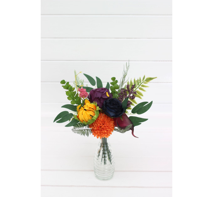 Bright Sunflower Mini Bouquet for Wedding Table and Vase Decor