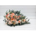 Romantic Cascading Wedding Bouquets in Blush Pink, Peach, White & Sage Green