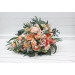 Romantic Cascading Wedding Bouquets in Blush Pink, Peach, White & Sage Green