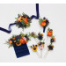 Colorful Sunflower Hair Pins for Bridal and Bridesmaid Hairstyles
