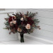 Moody Cascading Wedding Bouquet in Purple, Burgundy & Beige