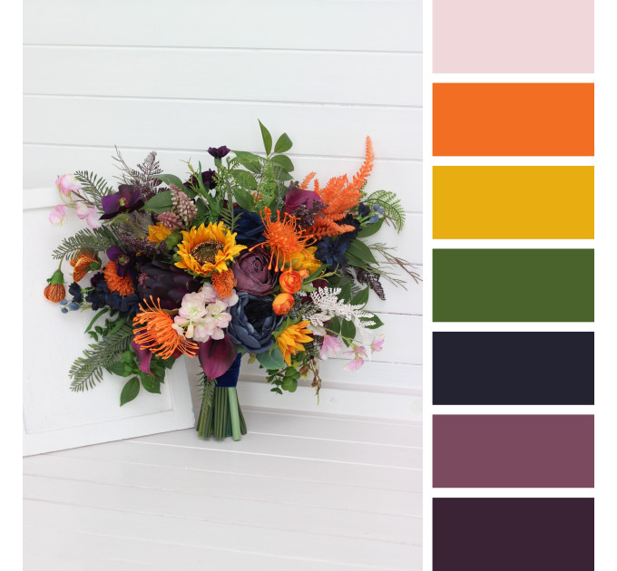 Bright Sunflower and Calla Lily Bridal Bouquet for Colorful Weddings